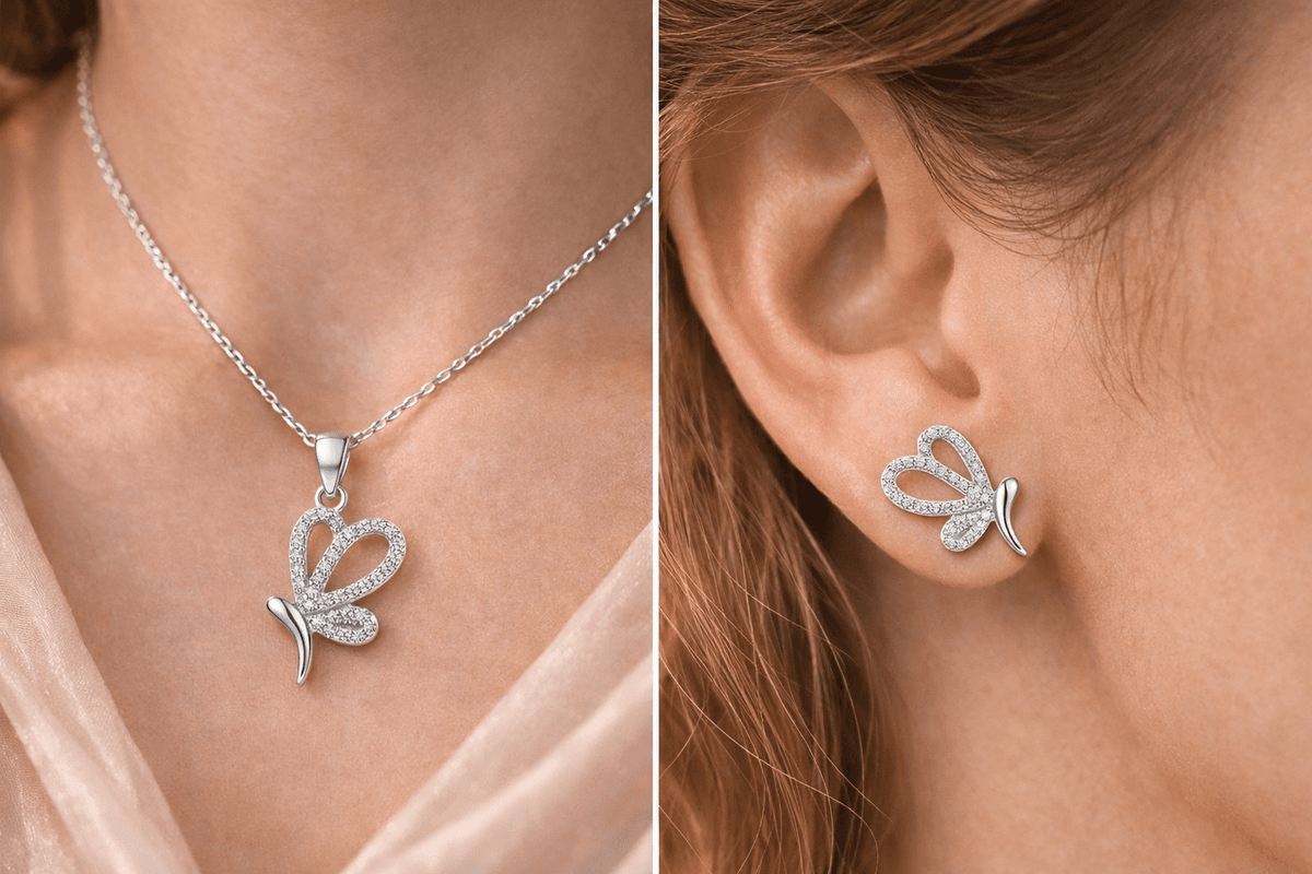 Celeste Butterfly Pendant Set