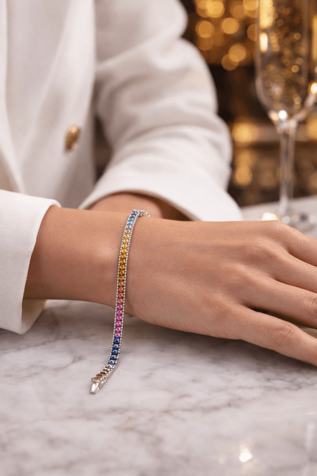 Gradient Prism Crystal Bracelet