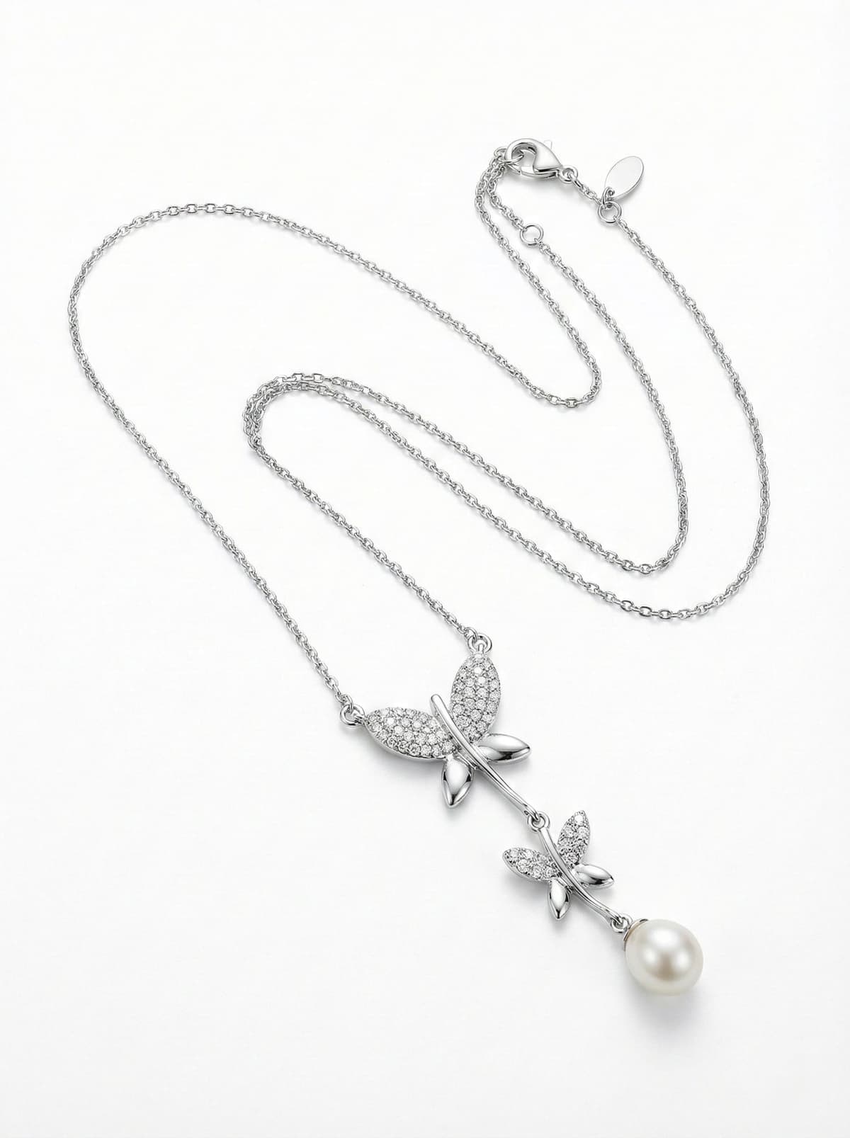 Pearl Butterfly Pendant - alternate view