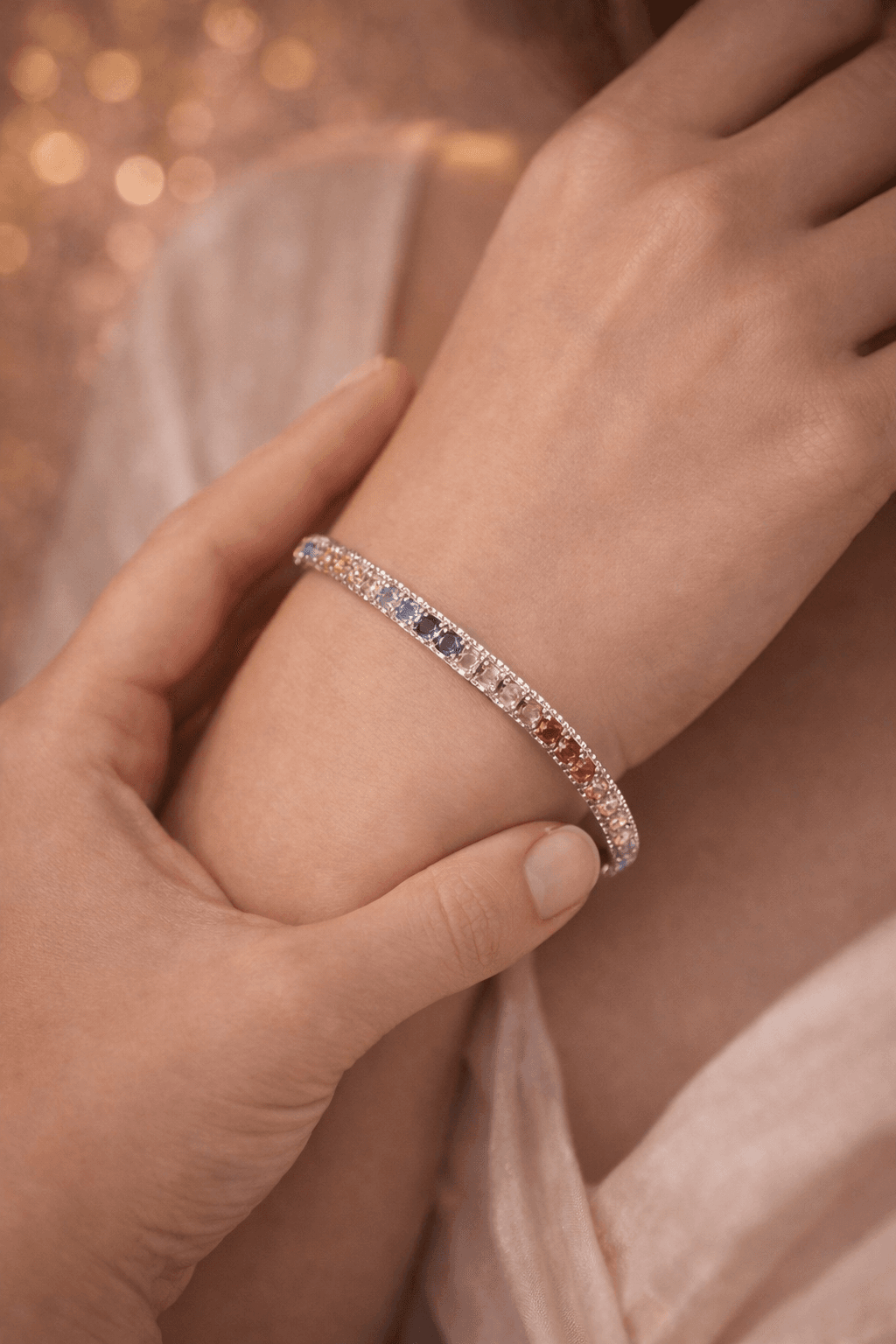 Rainbow Elegance Tennis Bracelet