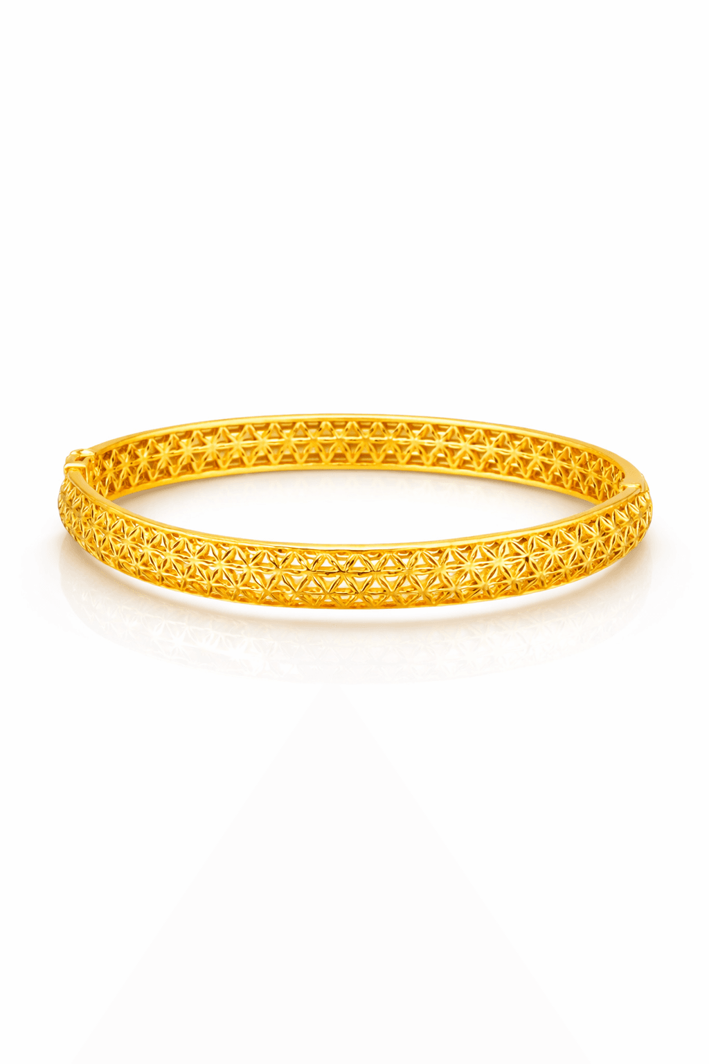 Silvpop Golden Lattice Pattern Bangle - alternate view