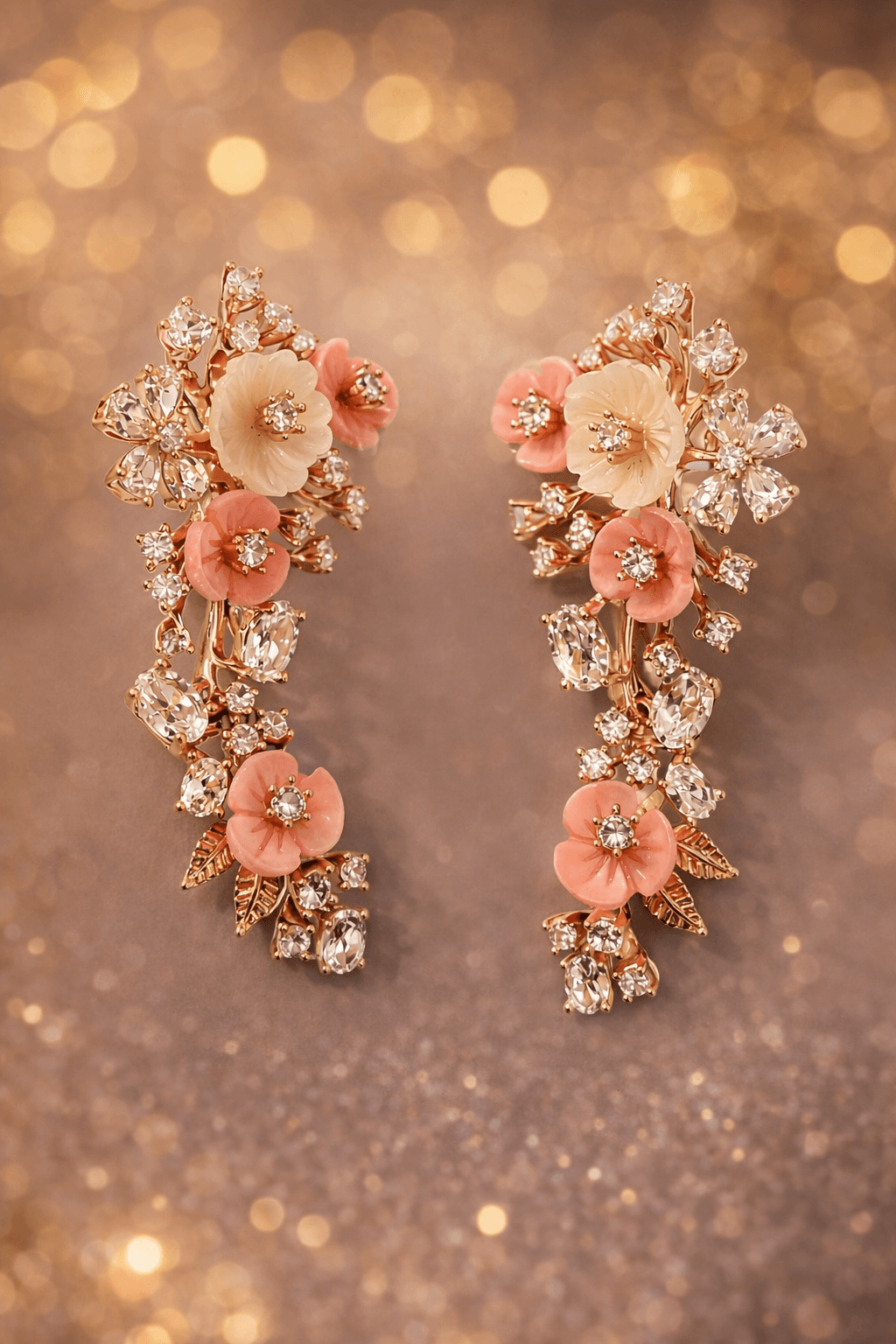 Silvpop Peach Blossom Cascade Pendant Set - alternate view