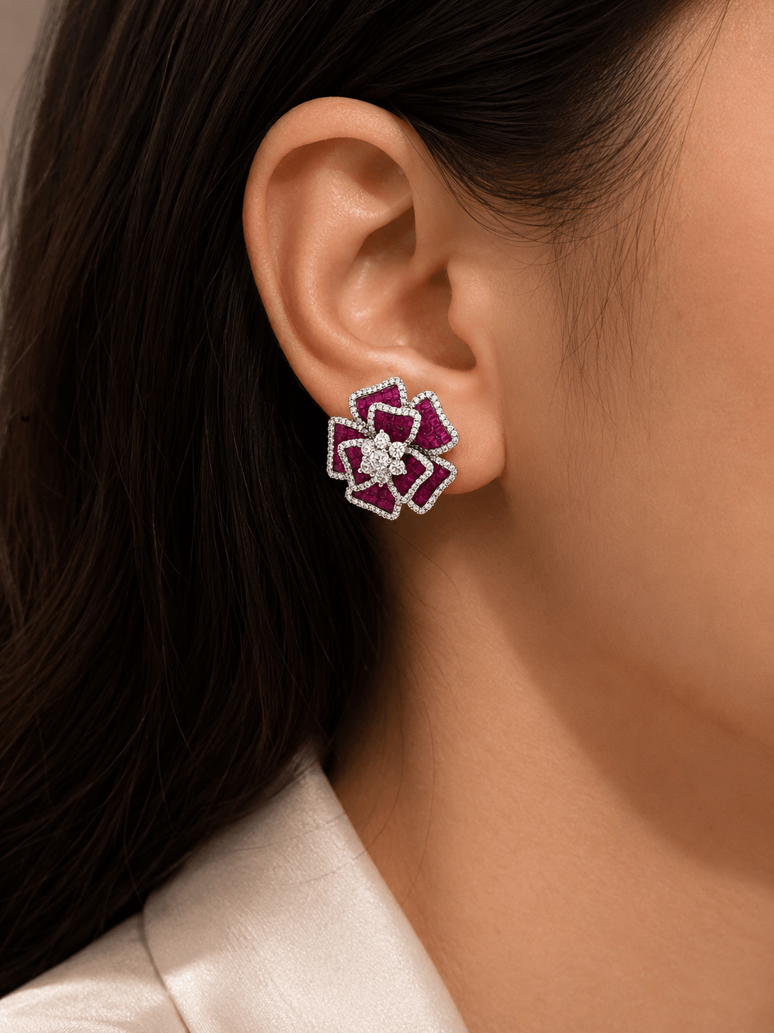Mosaïque Rosé Bloom Studs - alternate view